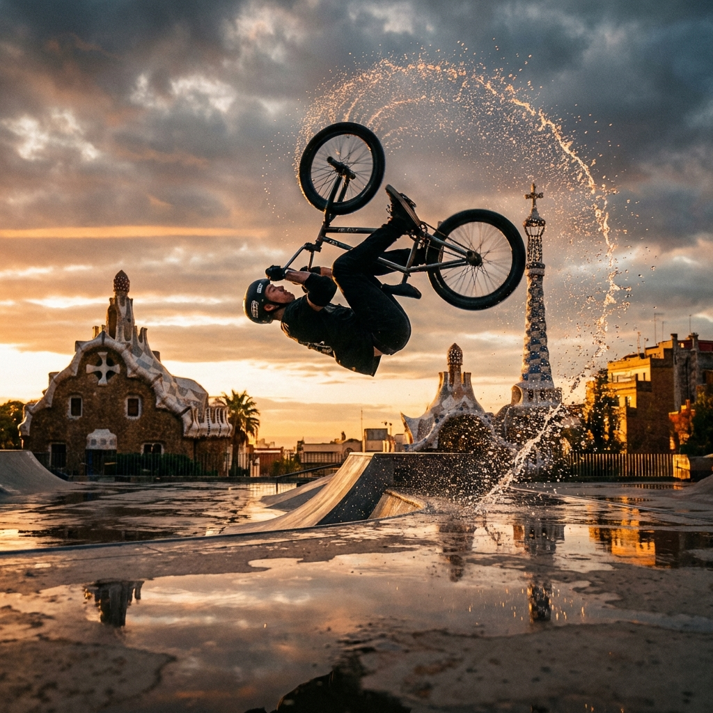 Barcelona Rain Backflip