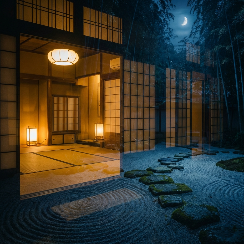 Candlelit Ryokan Double Exposure