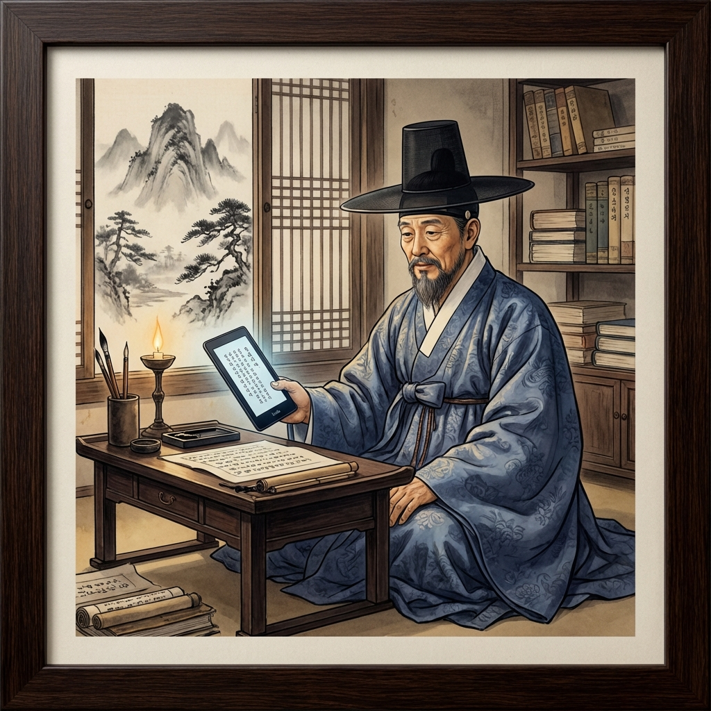Joseon Scholar with Kindle