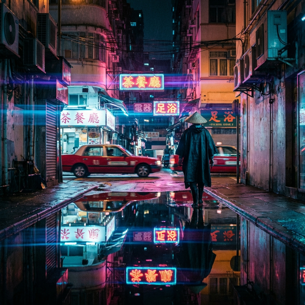 Neon Rain Mong Kok