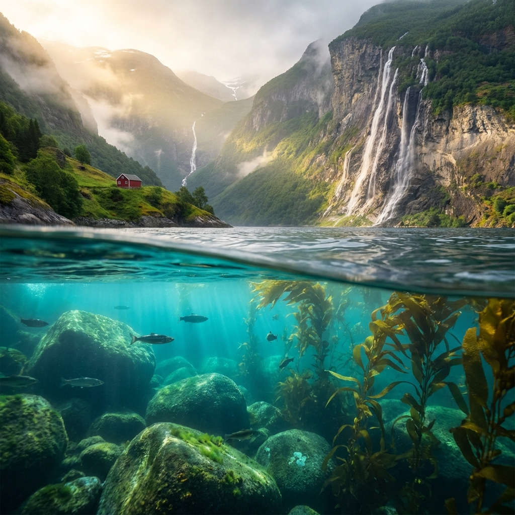 Split-Level Geirangerfjord