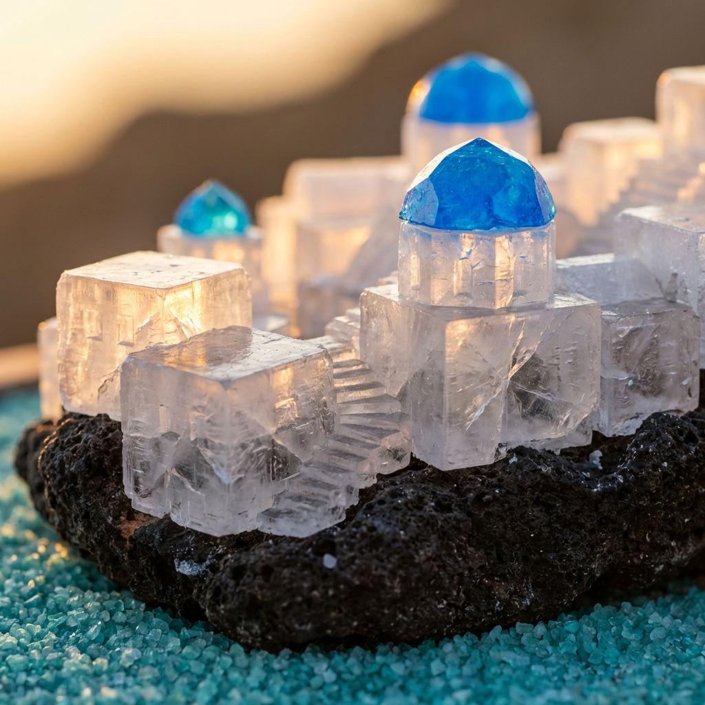 Salt Crystal Santorini Sunset