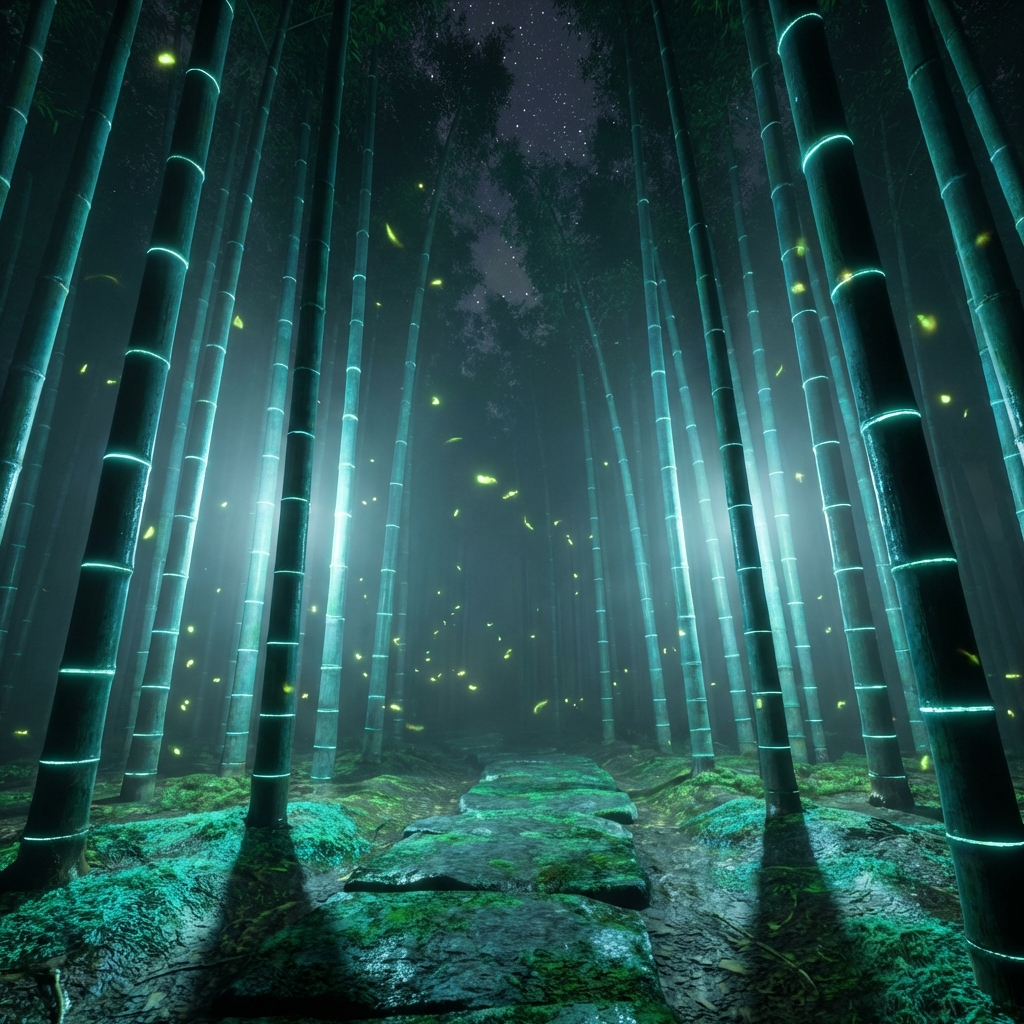 Glowing Bamboo of Arashiyama