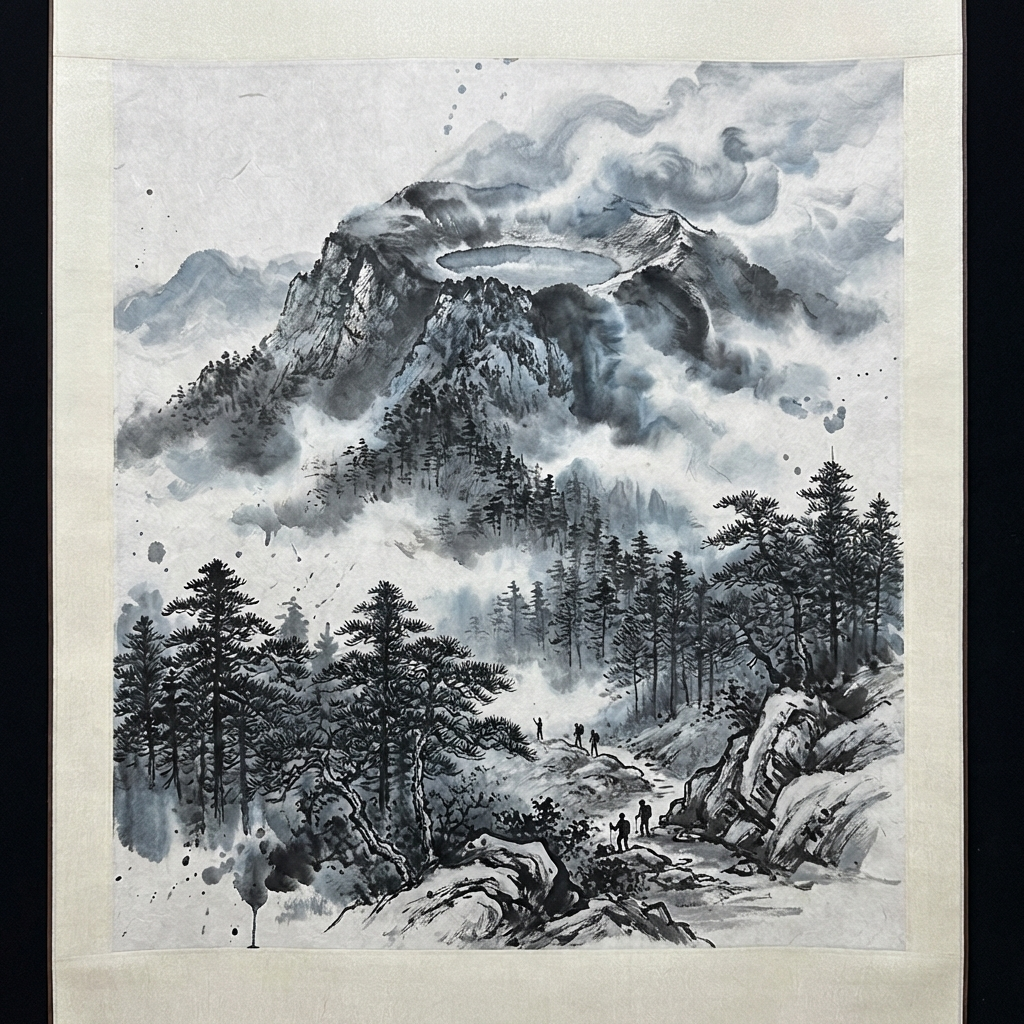 Ink Wash Hallasan Summit