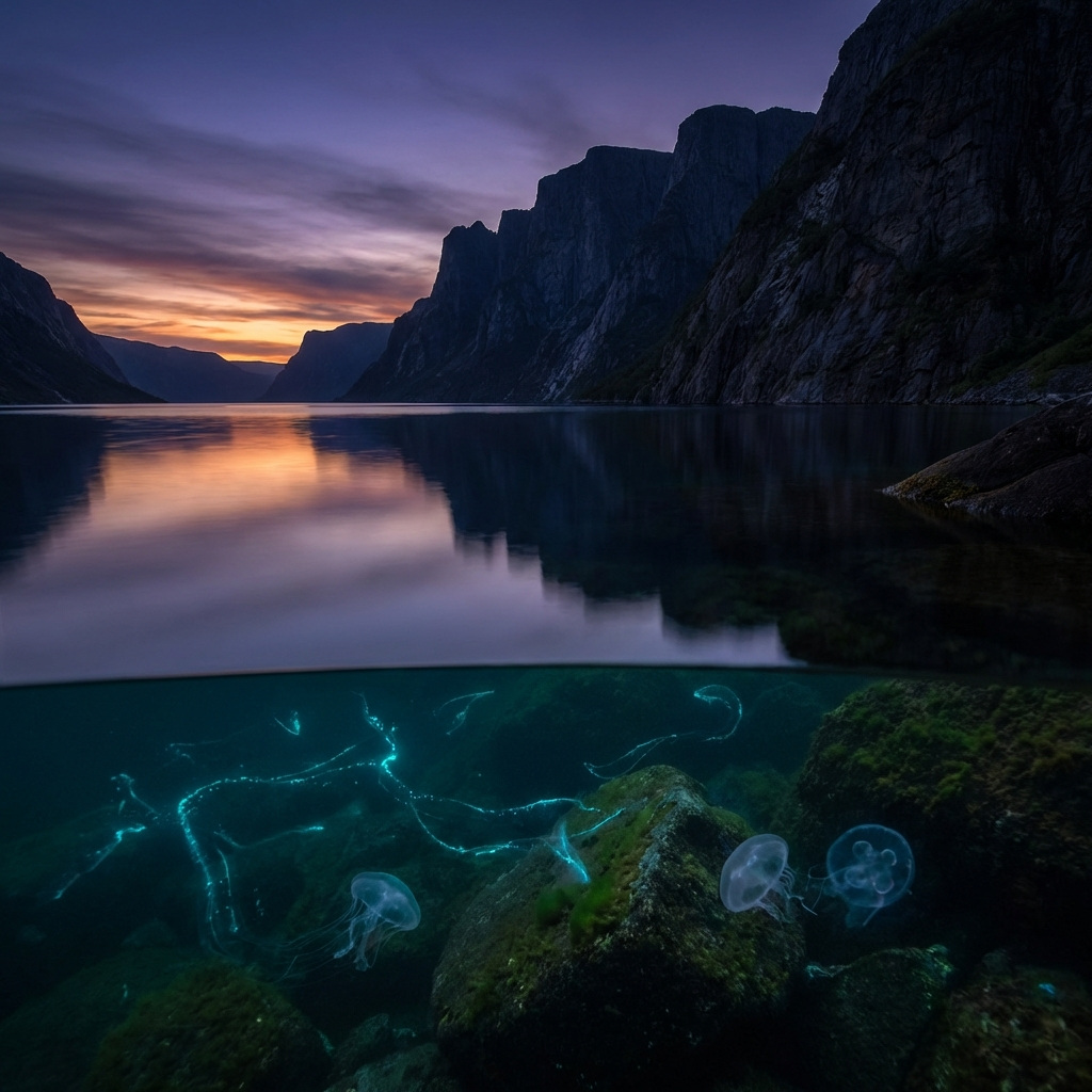 Bioluminescent Fjord Divide