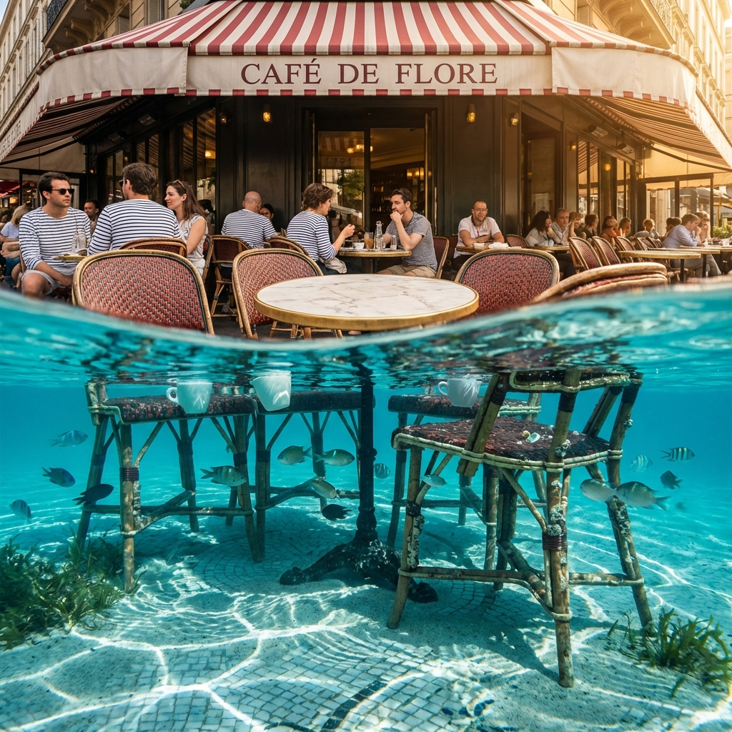 Submerged Parisian Terrace