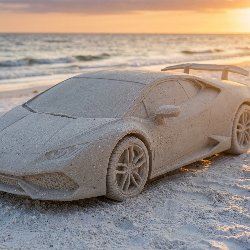 Sand Sculpture Huracan