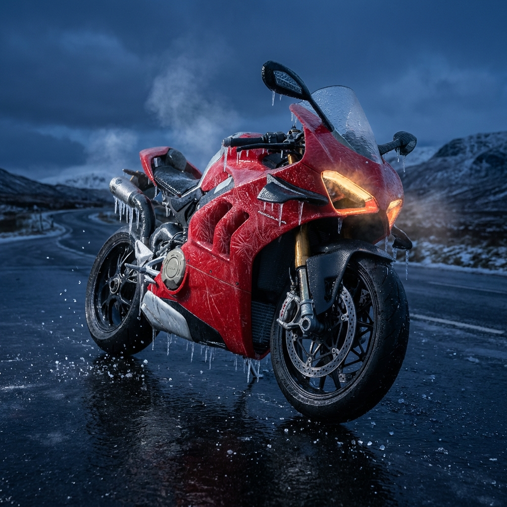 Frozen Ducati Panigale