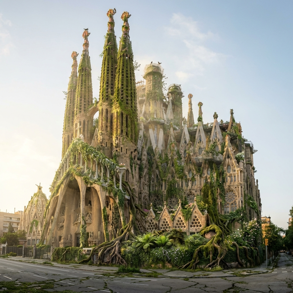 Nature Reclaims Sagrada Familia