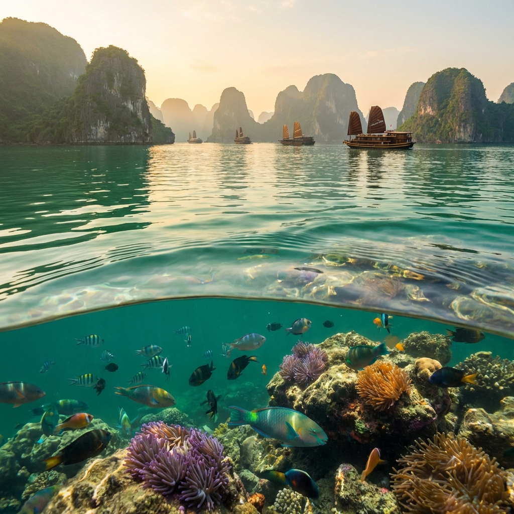 Ha Long Bay Two Worlds