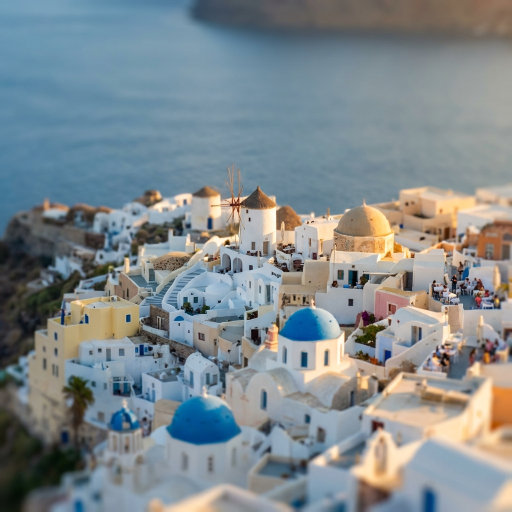 Miniature Santorini Sunset
