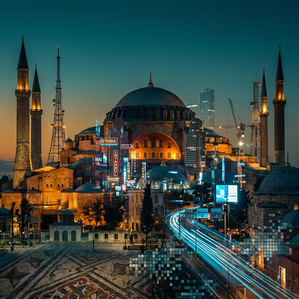 Timeless Istanbul - Double Exposure Hagia Sophia