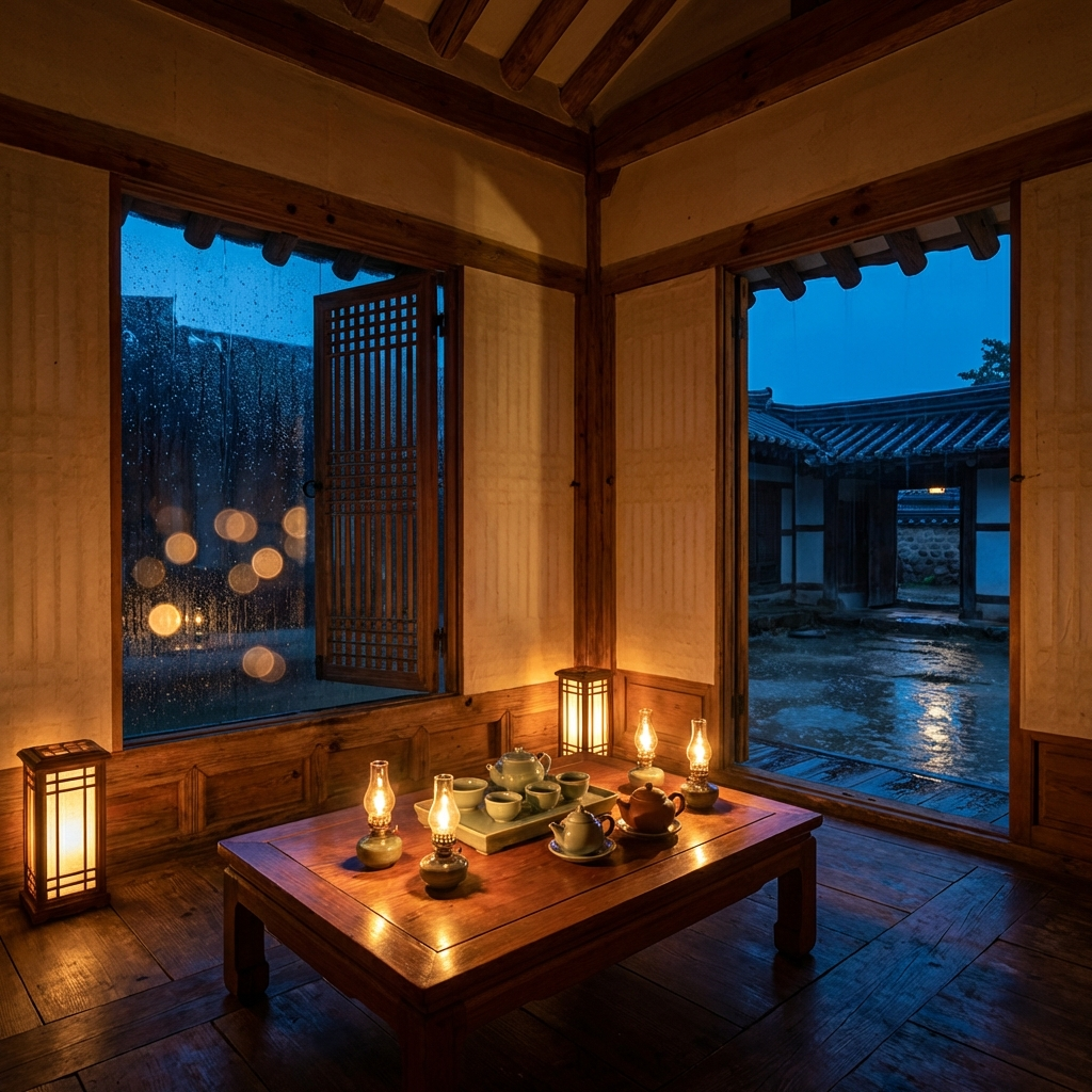 Rainy Night in the Hanok