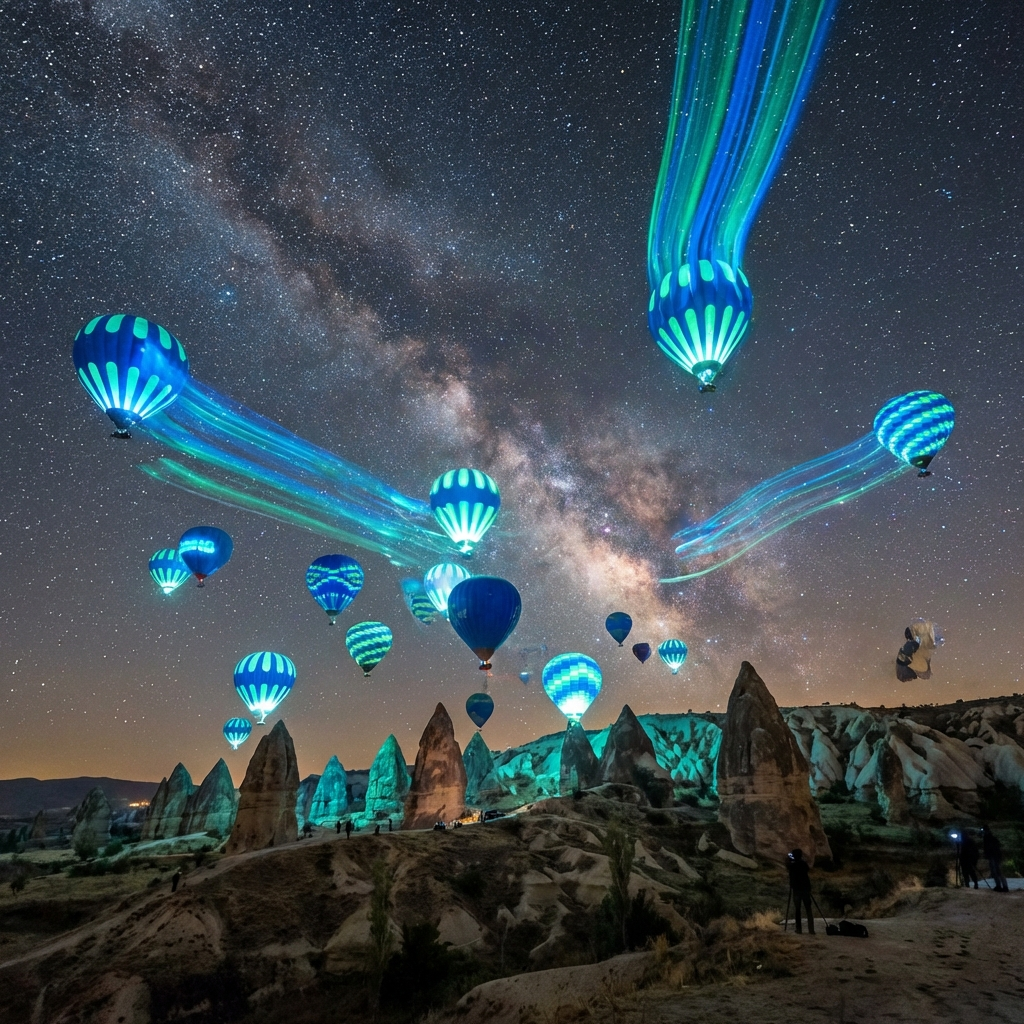 Bioluminescent Cappadocia Night Flight