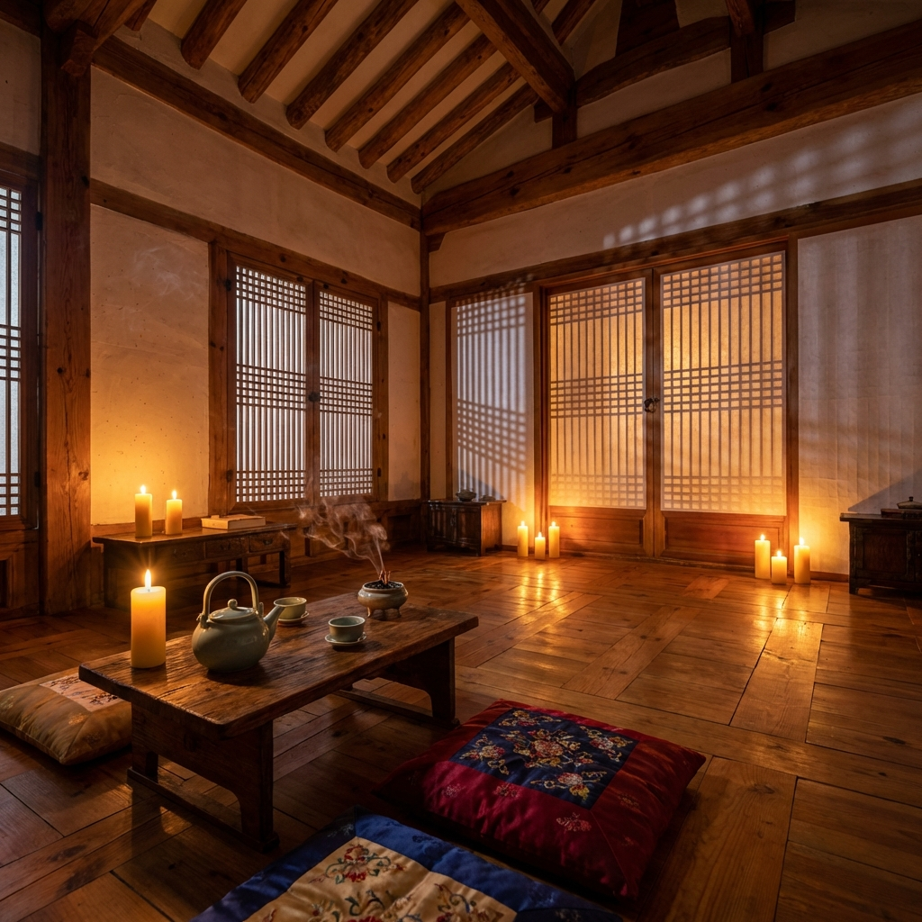 Candlelit Korean Hanok