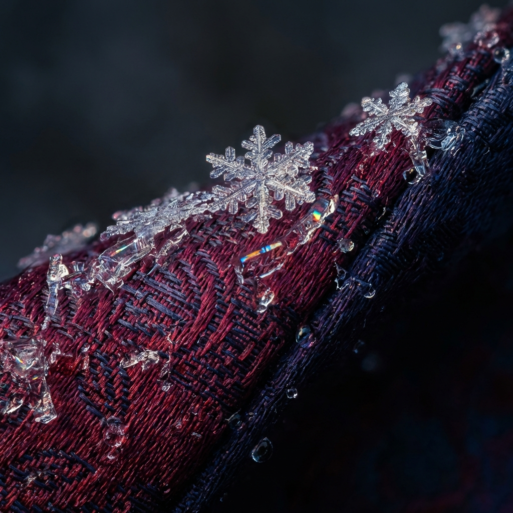 Frost Crystals on Hanbok Silk