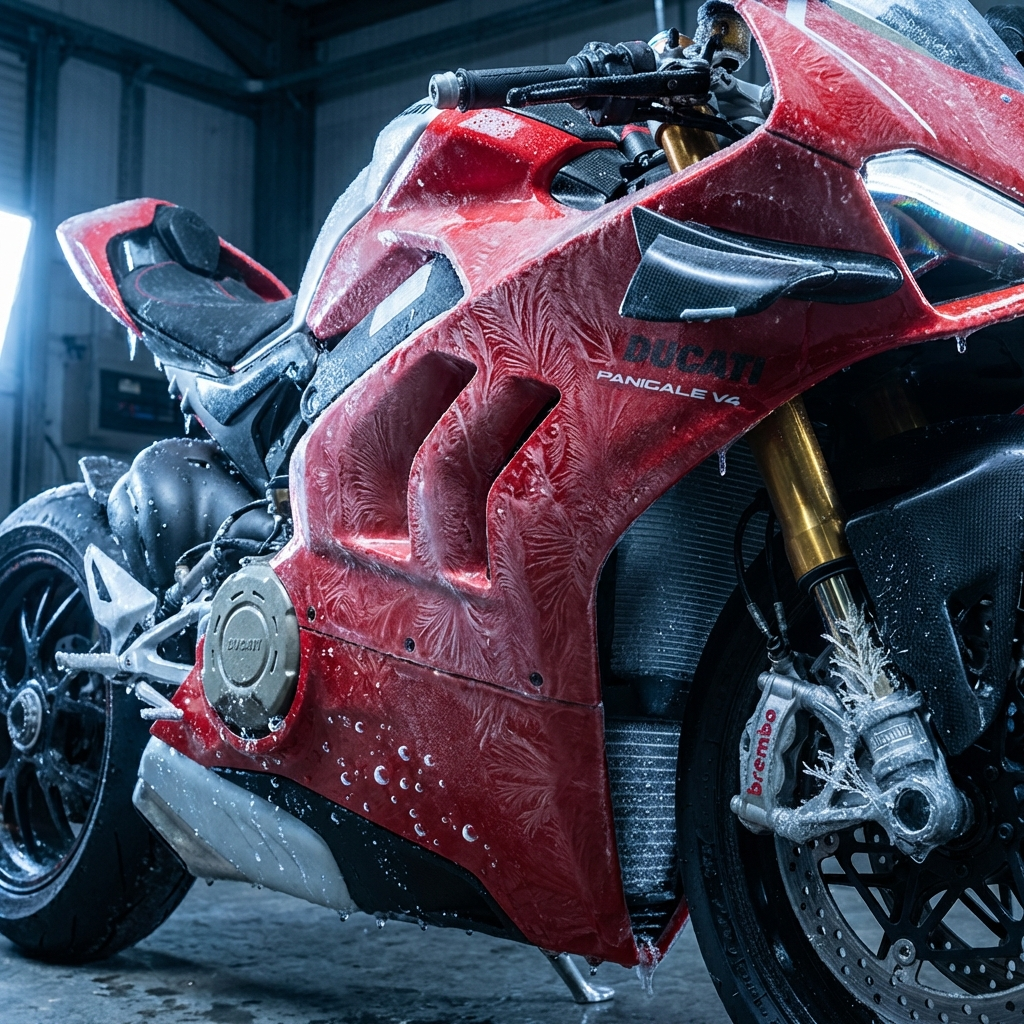 Frozen Ducati Panigale
