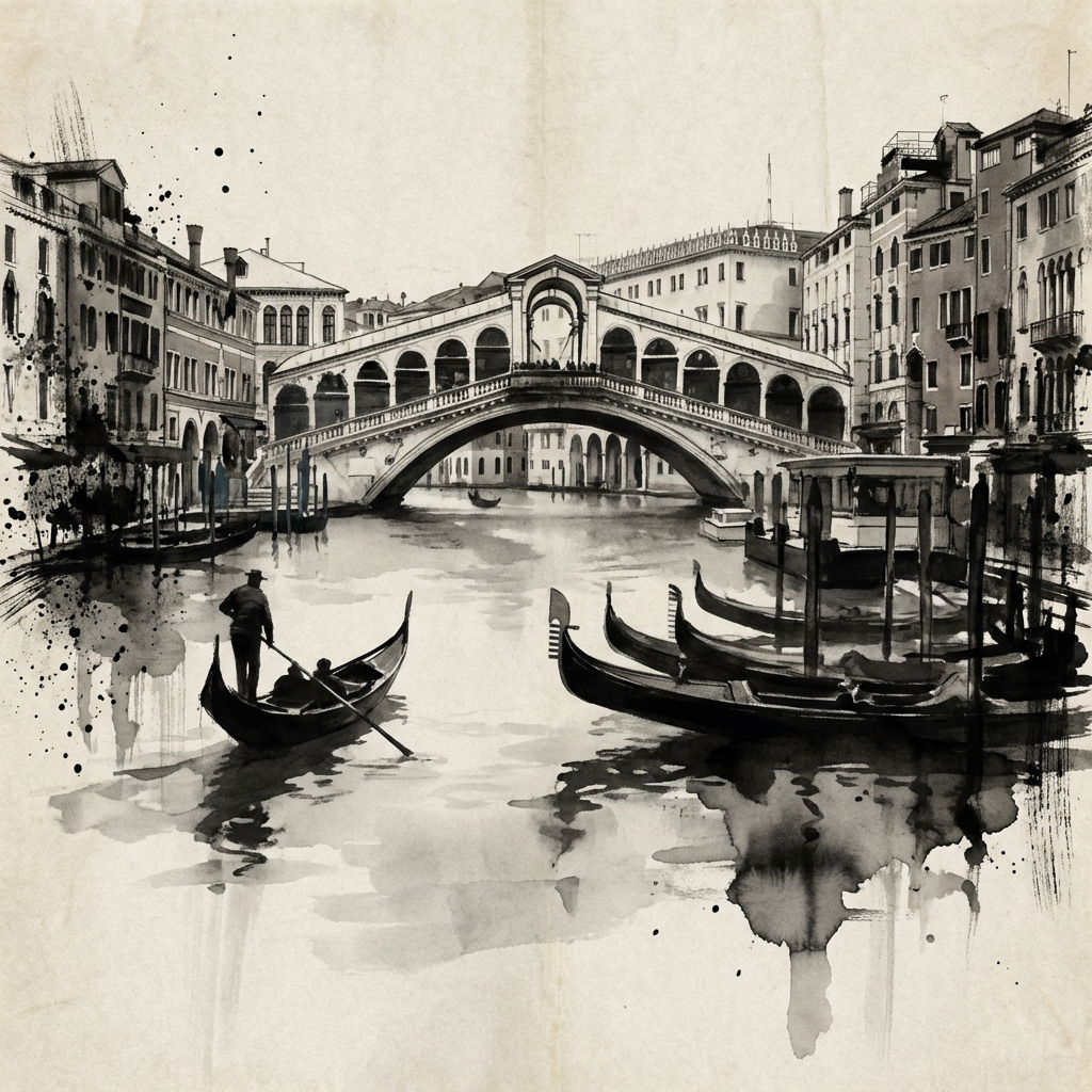 Ink Wash Venice