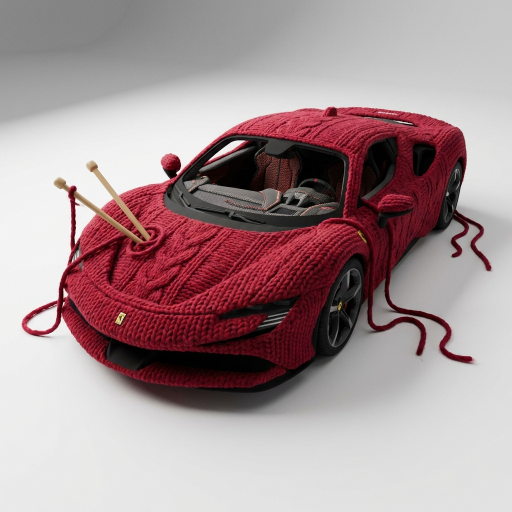 Knitted Ferrari SF90