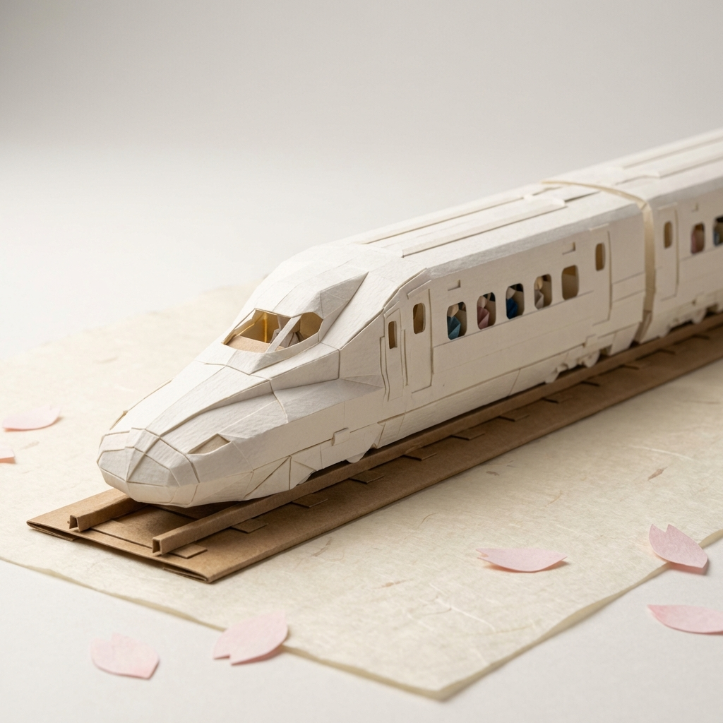 Paper Origami Shinkansen N700S